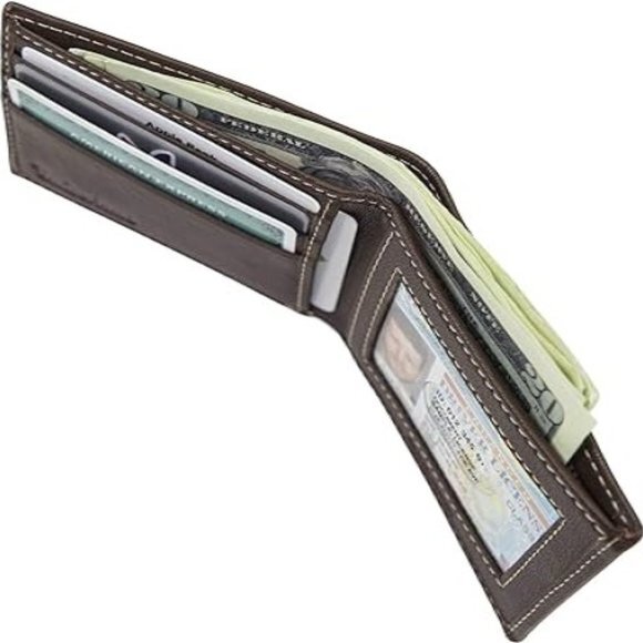 Timberland‎ Men's Brown Blix Slimfold Leather Wallet - Picture 4 of 6